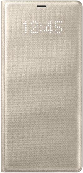 Samsung LED View Flip Cover For Samsung Galaxy Note 8 Gold From Side Front