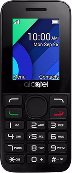 گوشی موبایل آلکاتل مدل Alcatel 1054D Black Front