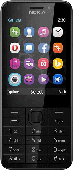 گوشی موبایل نوکیا مدل Nokia 230 دو سیم‌ کارت Front Black